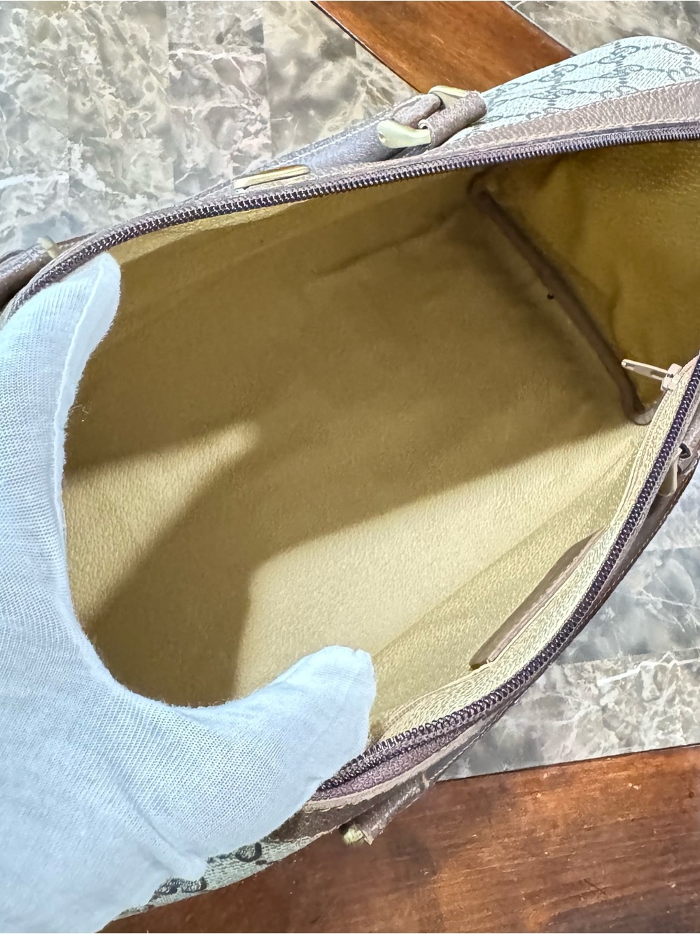 Vintage Gucci Boston GG Web Canvas Sherry Line handbag - Picture 7 of 14